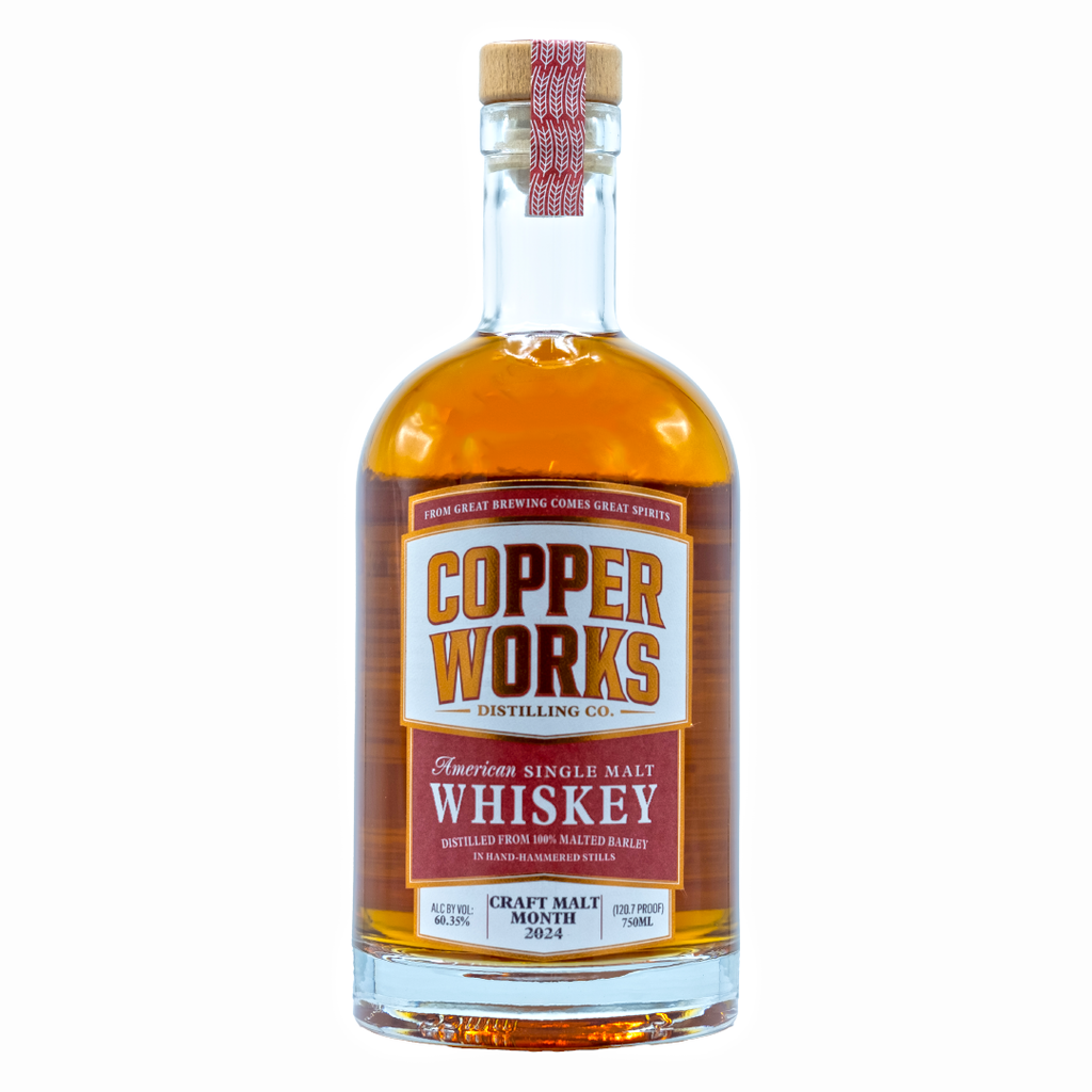 Copperworks American Single Malt Whiskey Craft Malt Month 2024