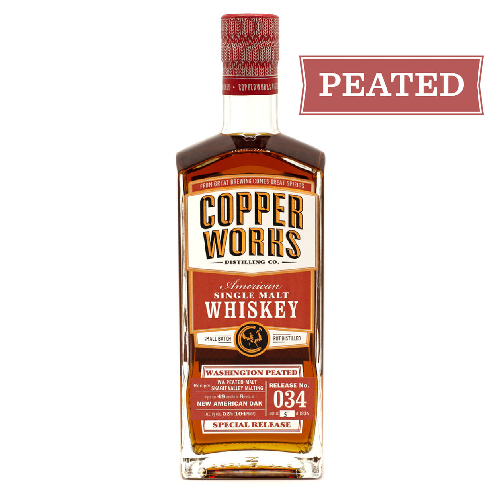 Copperworks WA Peated American Single Malt Whiskey Release 034 - Archive Release (750ml)